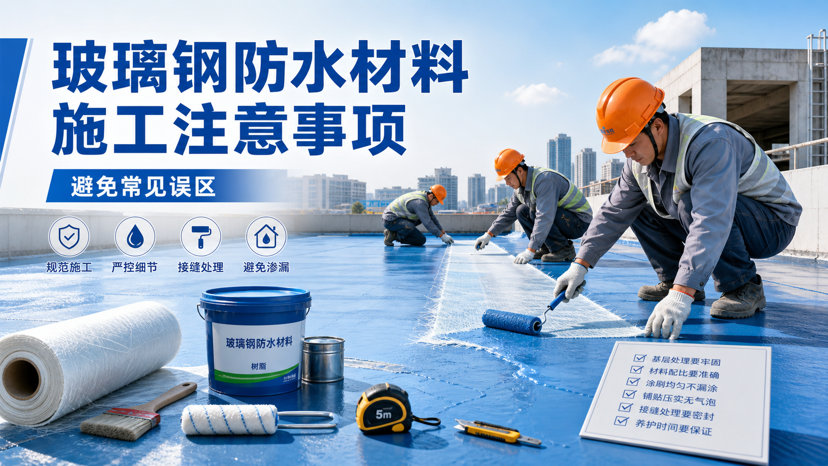 玻璃钢防水材料施工注意事项，避免常见误区 厦门 版