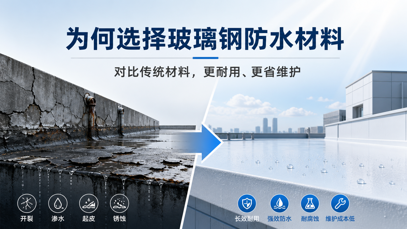在厦门，为何选择玻璃钢防水材料而非传统材料